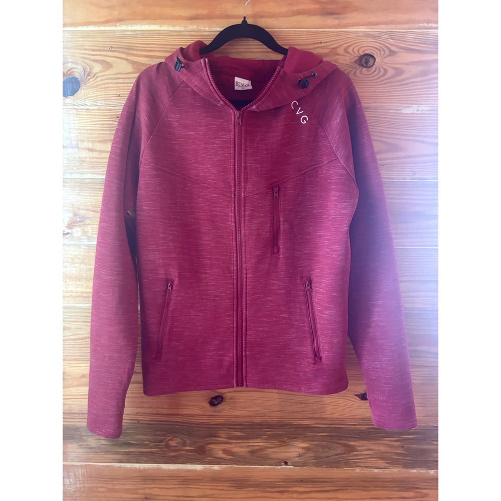 CVG Constantly Varied Gear Women's Full Zip Hoodie Berry Red Size Med Athletic